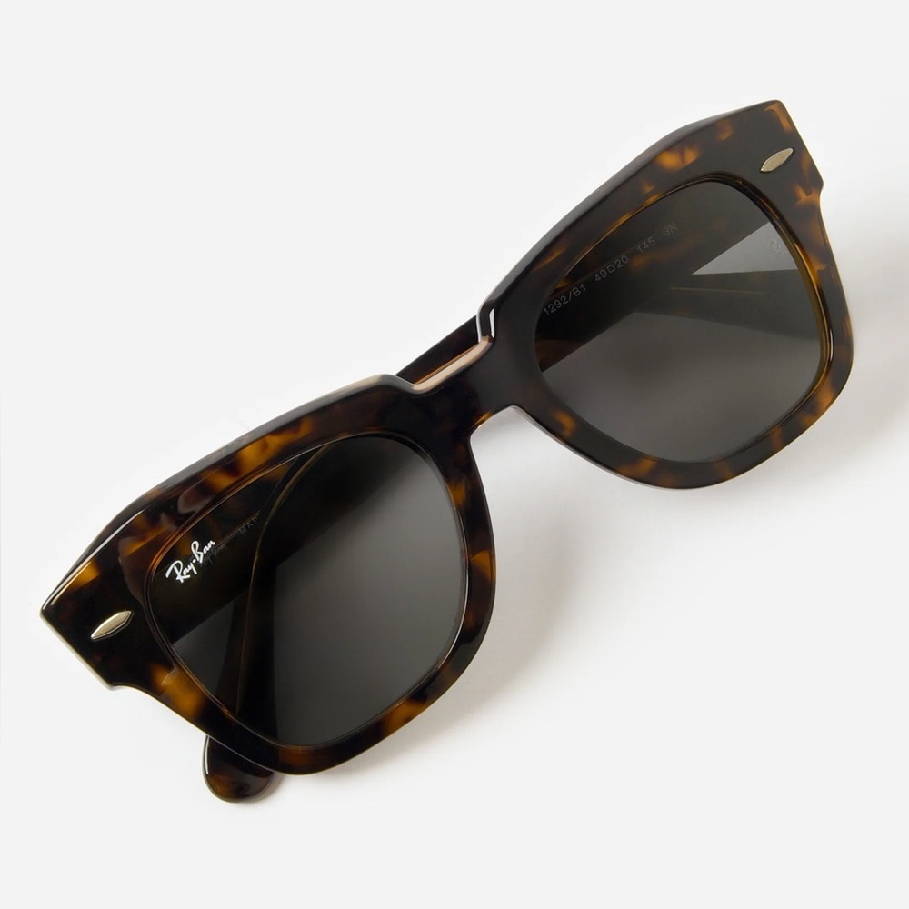 Ray-Ban Tortoiseshell Brown Frame Sunglasses with Dark Lenses